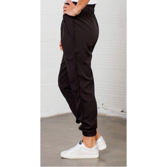 Best Seller! Smocked High waisted Joggers - Picture 6 of 11